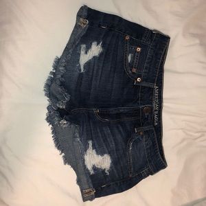 blue jean shorts